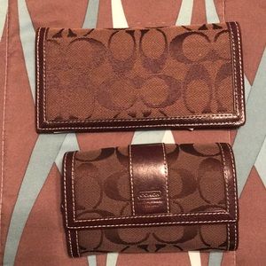 Authentic Coach Signature Wallet & Checkbook Cover